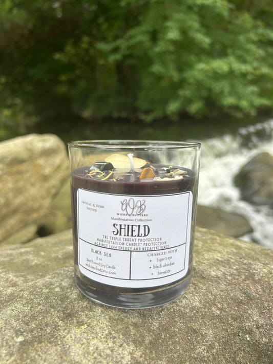 Shield:  Protection Against Low Energy and Negative Vibes Manifestation Candle
