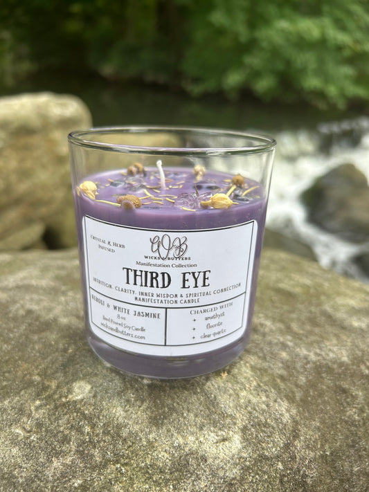 Third Eye: Intuition, clarity, inner wisdom & spiritual connection   Manifestation Candle