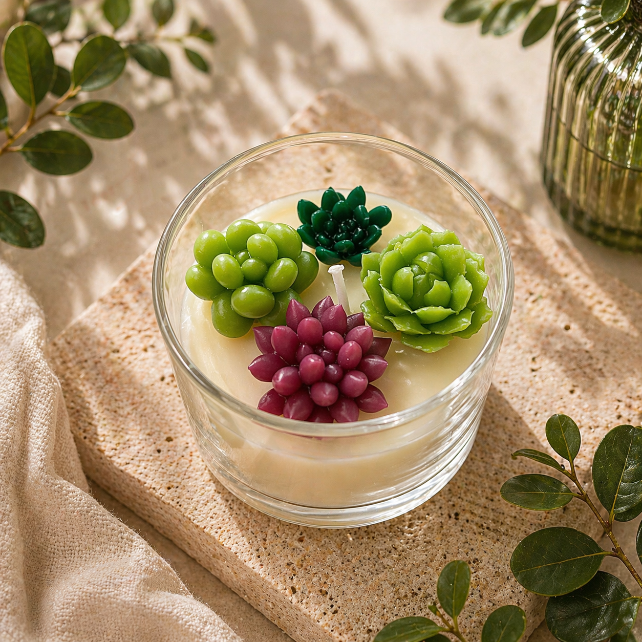 Plant-Me-Not Mini Succulent Candle