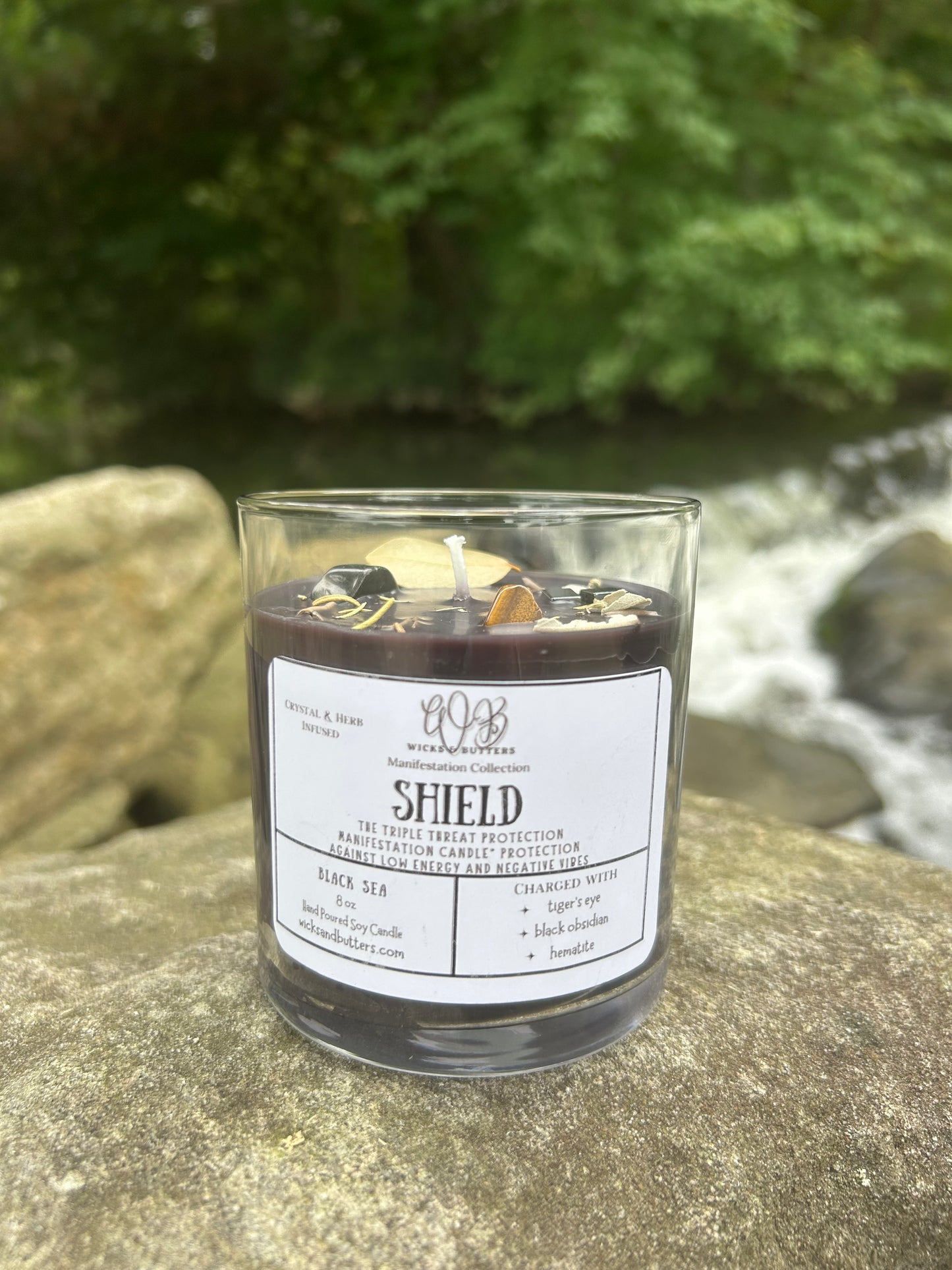 Shield:  Protection Against Low Energy and Negative Vibes Manifestation Candle